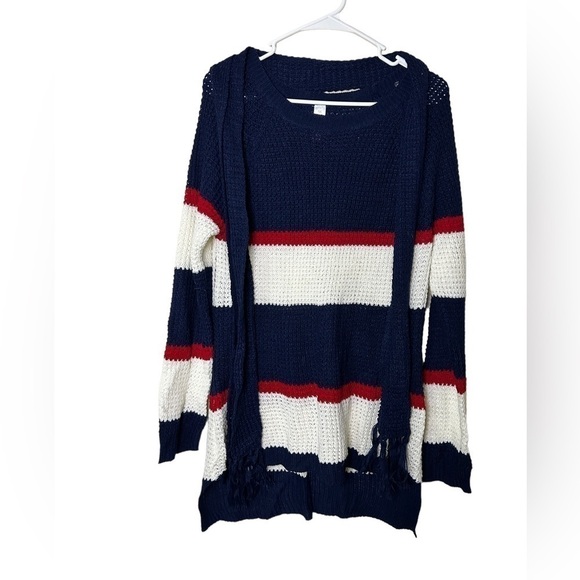 𝅺NO Boundaries Womens Junior Knit Sweater With Scarf • NWOT • Size: XL (15-17)​ - Picture 2 of 6